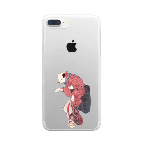 艶やかな芸者猫 Clear Smartphone Case