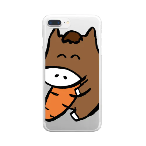 うま！ Clear Smartphone Case