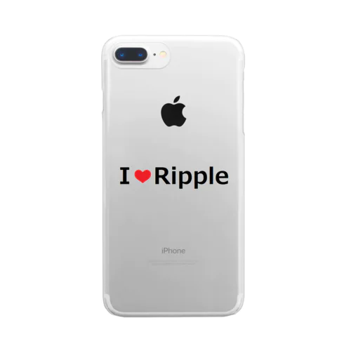 I Love Ripple クリアスマホケース