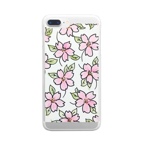 cherry blossom 桜 Clear Smartphone Case
