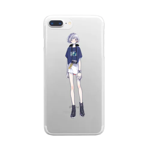 君はいつも真っ白で Clear Smartphone Case