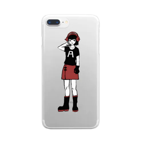 ヘッドホン子 Clear Smartphone Case