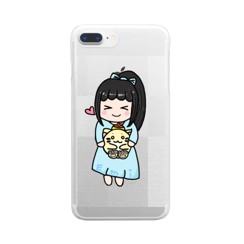 ぷりにゃんwithえみえみ Clear Smartphone Case