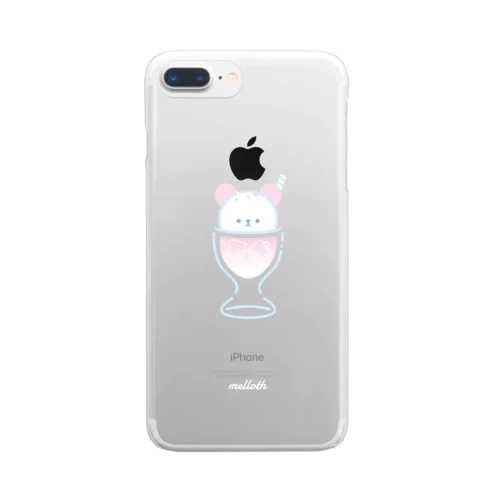 くまさんクリームソーダ Clear Smartphone Case