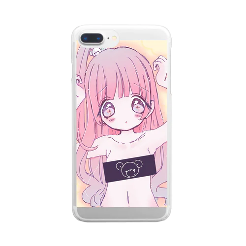 クマっちゃう Clear Smartphone Case