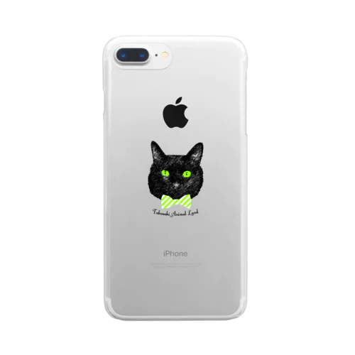 蝶ネクタイ黒猫 Clear Smartphone Case