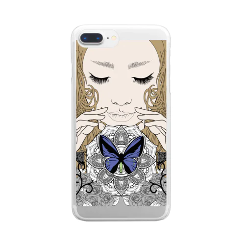 Butterfly Psychedelic "E.ZO.Design" Clear Smartphone Case