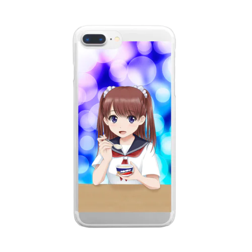 バニラアイス（青） Clear Smartphone Case