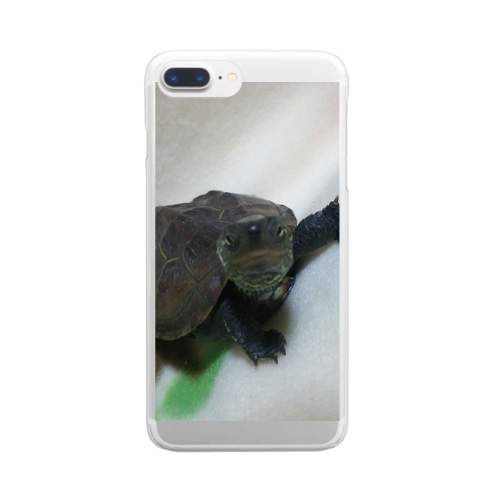 クサガメの赤ちゃん Clear Smartphone Case