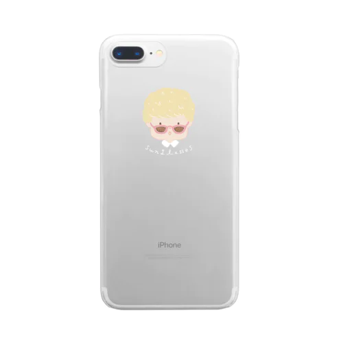 たろうくんとサングラス Clear Smartphone Case