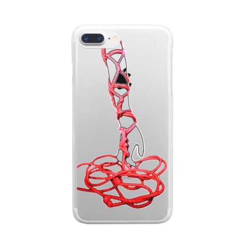 絡み伝う赤 Clear Smartphone Case