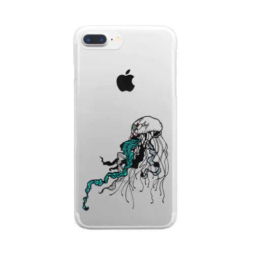 漂うクラゲ Clear Smartphone Case