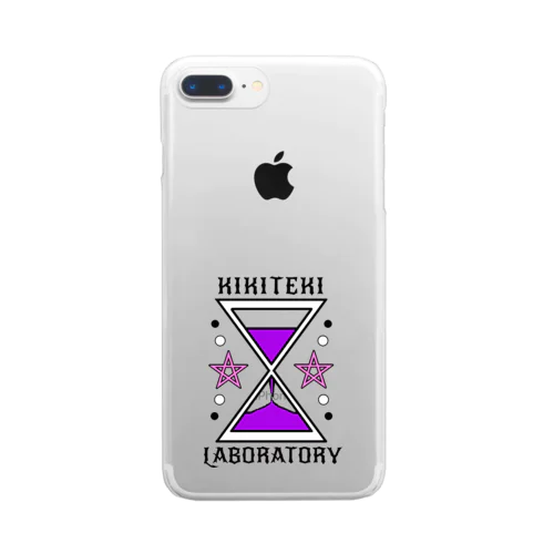 砂時計 紫×ピンク Clear Smartphone Case