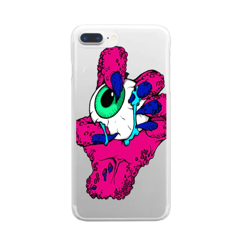 Monsterhand　pink Clear Smartphone Case