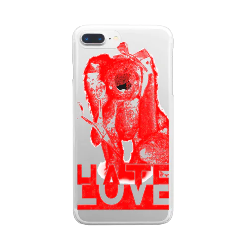 LOVE HATE Clear Smartphone Case