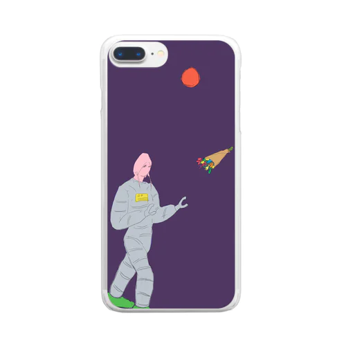 宇宙から花束を Clear Smartphone Case