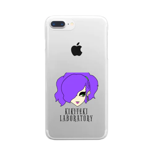 PONITE GAL 紫 × 黄緑 Clear Smartphone Case