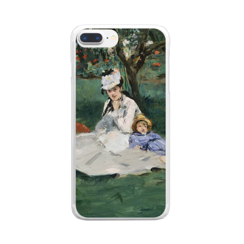 012-002　エドゥアール・マネ　『庭のモネ一家』　クリア　スマホケース　iPhone 8Plus/7Plus/6sPlus/6Plus専用デザイン　CC6 Clear Smartphone Case