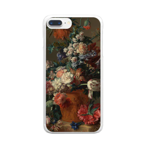 027-002　Jan van Huysum　『花瓶』　クリア　スマホケース　iPhone 8Plus/7Plus/6sPlus/6Plus専用デザイン　CC6 クリアスマホケース