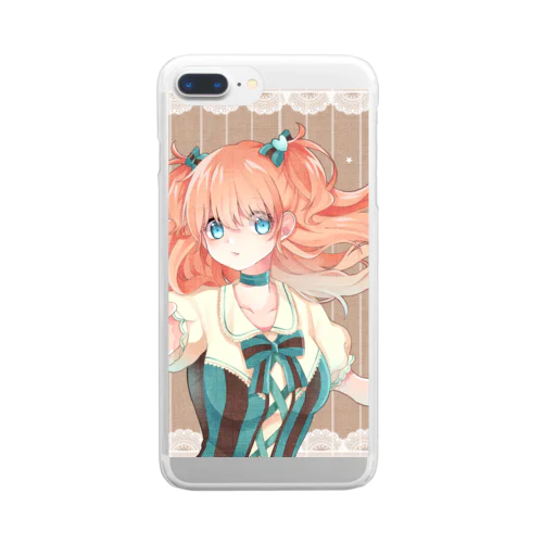 チョコミントの子 Clear Smartphone Case