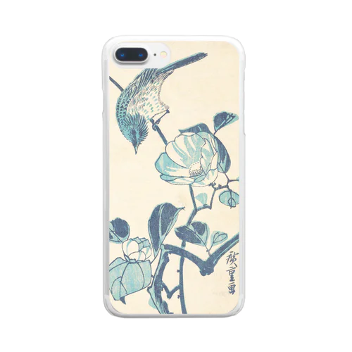 024-003　歌川広重　『椿と鳥』　クリア　スマホケース　iPhone 8Plus/7Plus/6sPlus/6Plus専用デザイン　CC6 Clear Smartphone Case