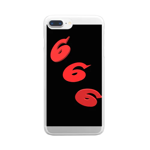 triple６red Clear Smartphone Case