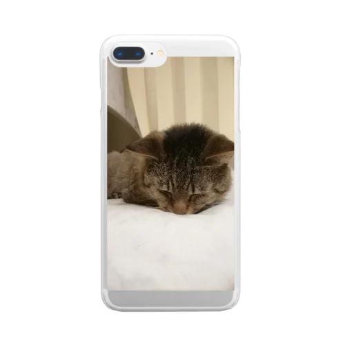 家の猫　茶虎 Clear Smartphone Case