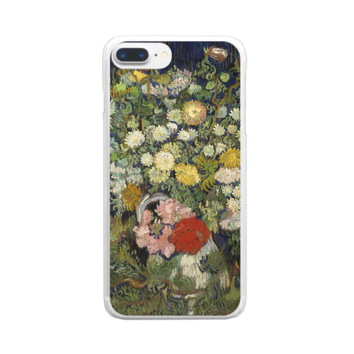 005-011　ゴッホ　『花瓶の花のブーケ』　クリア　スマホケース　iPhone 8Plus/7Plus/6sPlus/6Plus専用デザイン　CC6 Clear Smartphone Case