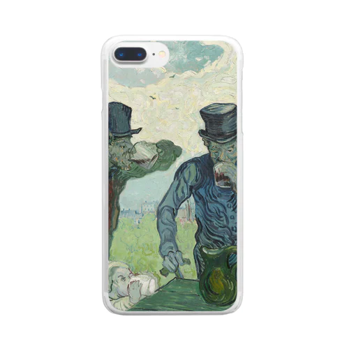 005-023　ゴッホ　『The Drinkers』　クリア　スマホケース　iPhone 8Plus/7Plus/6sPlus/6Plus専用デザイン　CC6 クリアスマホケース