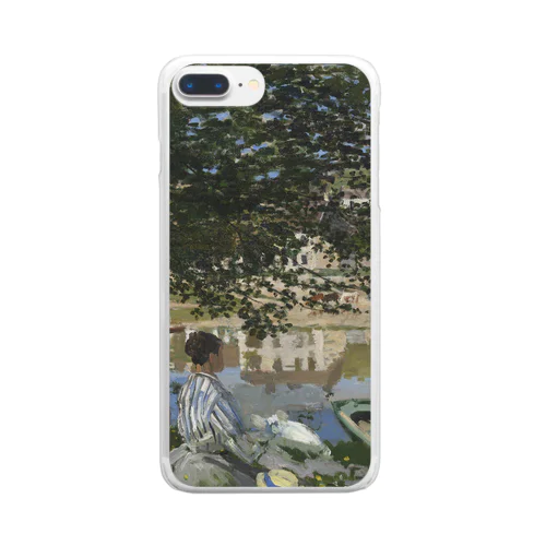 004-019　クロード・モネ　『セーヌ河岸、ベンヌクール』　クリア　スマホケース　iPhone 8Plus/7Plus/6sPlus/6Plus専用デザイン　CC6 Clear Smartphone Case