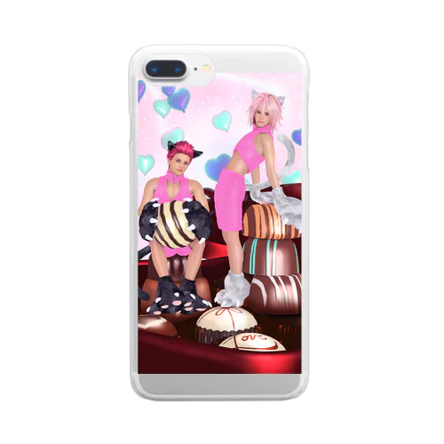 Love From Tiny Cats Clear Smartphone Case