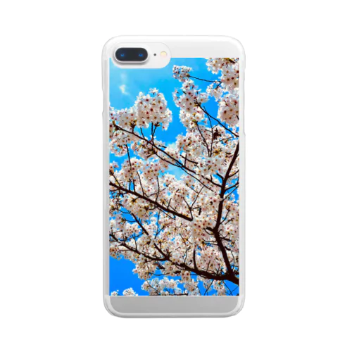 綺麗な桜と青空 Clear Smartphone Case