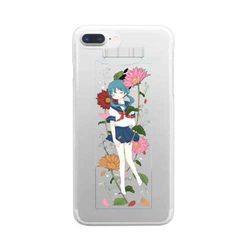 ハーバリウム少女 〈ガーベラ〉 Clear Smartphone Case