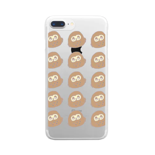 ジト目の梟くん(いっぱい) Clear Smartphone Case