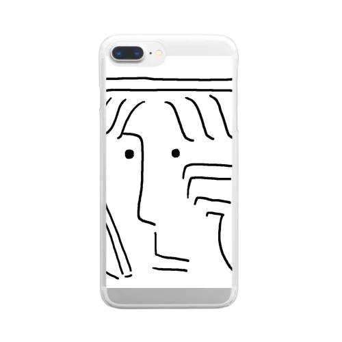 しろいくん Clear Smartphone Case