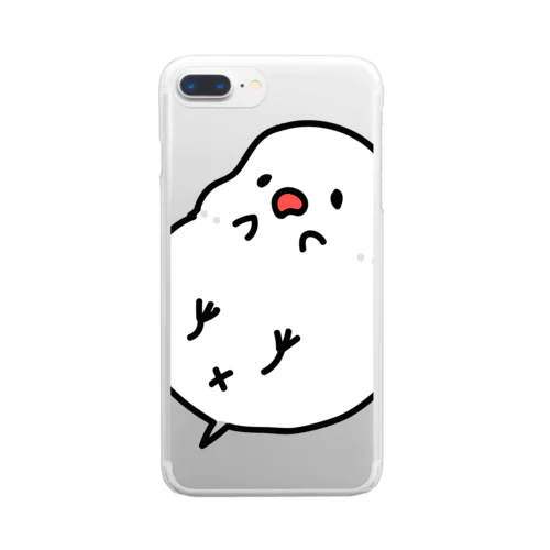 文鳥（白）ころん Clear Smartphone Case