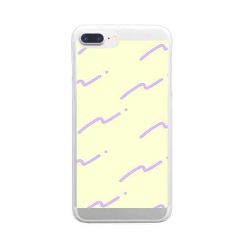 80's風ポップな柄 Clear Smartphone Case