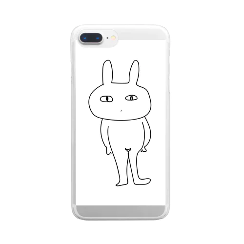 ダメなウサギ Clear Smartphone Case