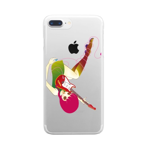  ギターを持つ小悪魔 Clear Smartphone Case