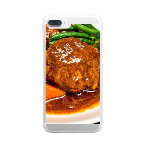 ハンバーグ Clear Smartphone Case