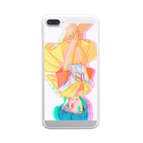 逆さ女の子 Clear Smartphone Case