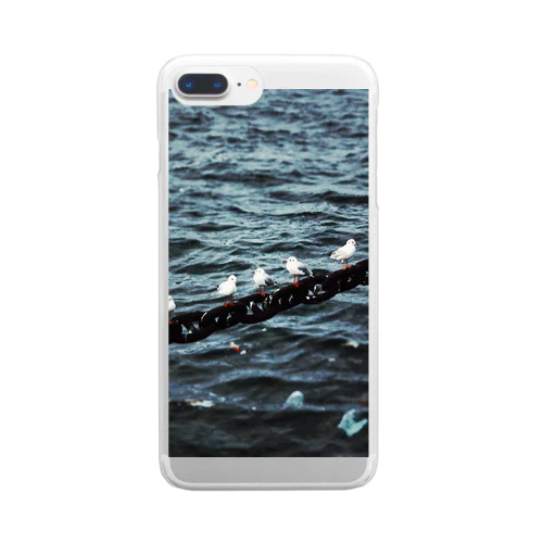 海とカモメ Clear Smartphone Case