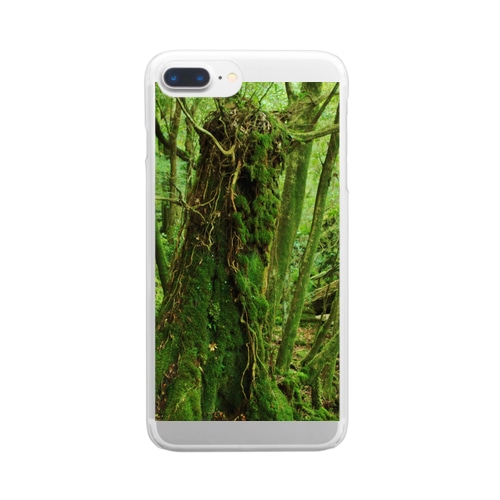 屋久島の苔むす世界 Clear Smartphone Case