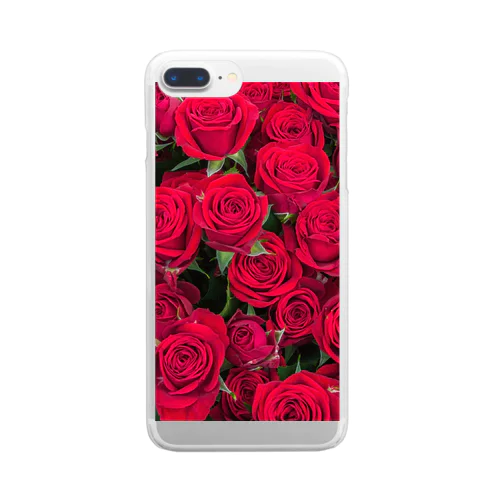 情熱の赤い薔薇 Clear Smartphone Case