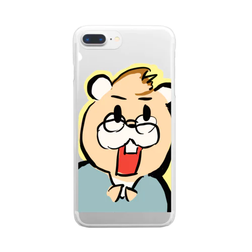 メガネイタチくん  「なんと！」 Clear Smartphone Case