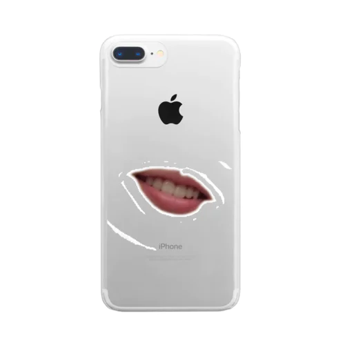 リアルな唇【笑い】 Clear Smartphone Case