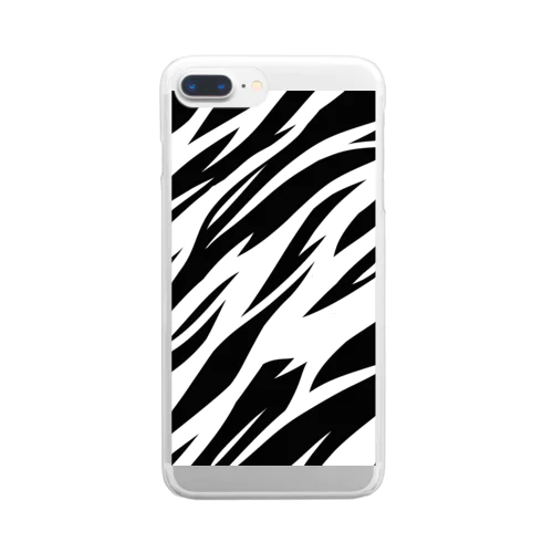 Full Tiger Pattern Clear Smartphone Case