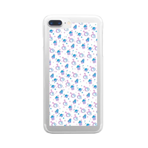 『 this stupid friend 』iPhoneケース（パステルバージョン） Clear Smartphone Case