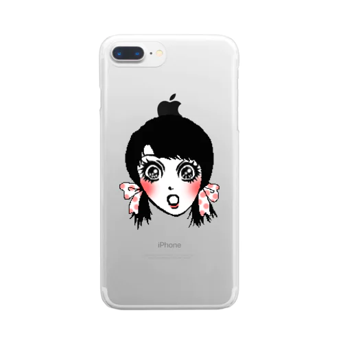 驚きちゃん Clear Smartphone Case