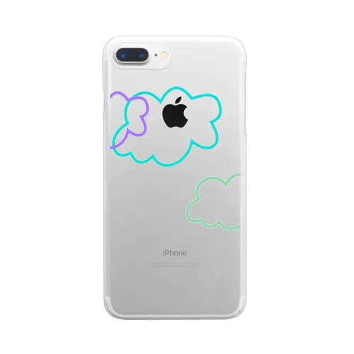 くも 雲 クモ Clear Smartphone Case